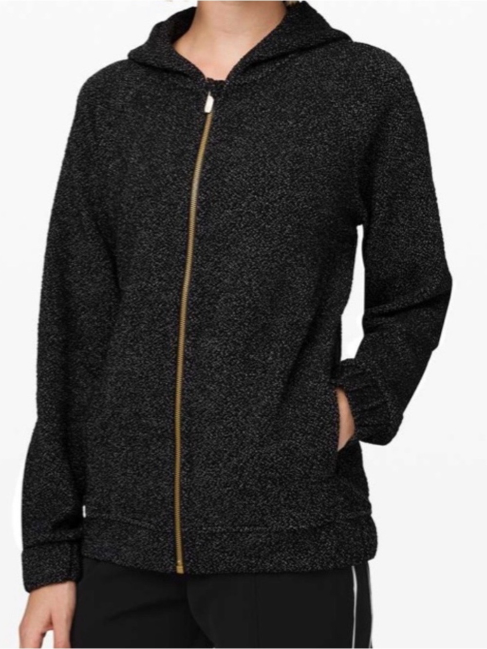 Lululemon Pave New Ways Full-Zip Black / White Size 8